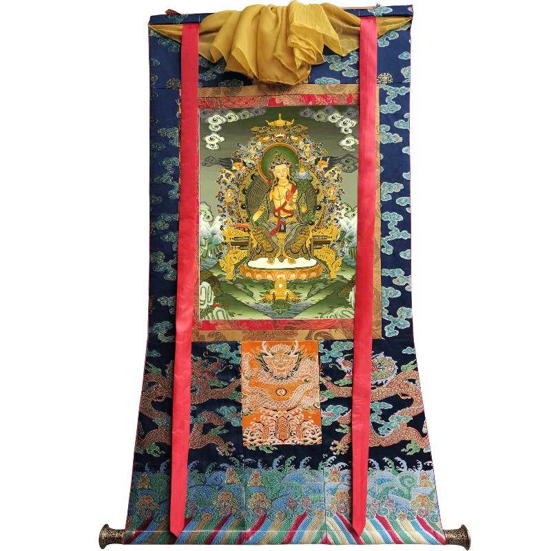 Maitreya - Future Buddha - Tibetan thangka painting, view 9