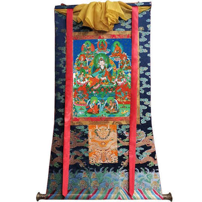 Eight Manifestations of Guru Rinpoche - Padmasambhava - Tibetan thangka painting, view 9