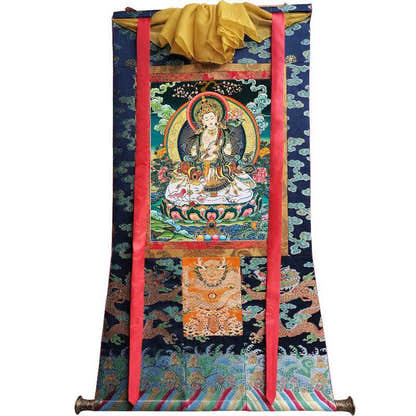 Samantabhadra Thangka - Tibetan thangka painting, view 9