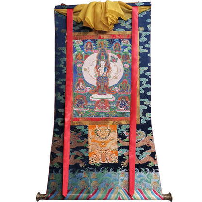 The Thousand-hand Avalokiteshvara - Tibetan thangka painting, view 9