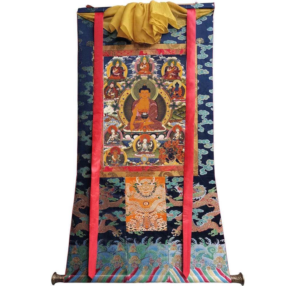 Shakyamuni - 18th Century - Tibetan thangka painting, view 9