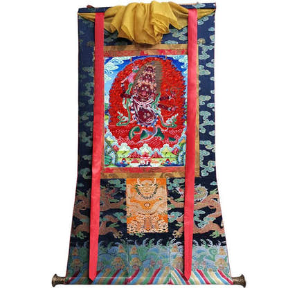Rahula Thangka - Tibetan thangka painting, view 9