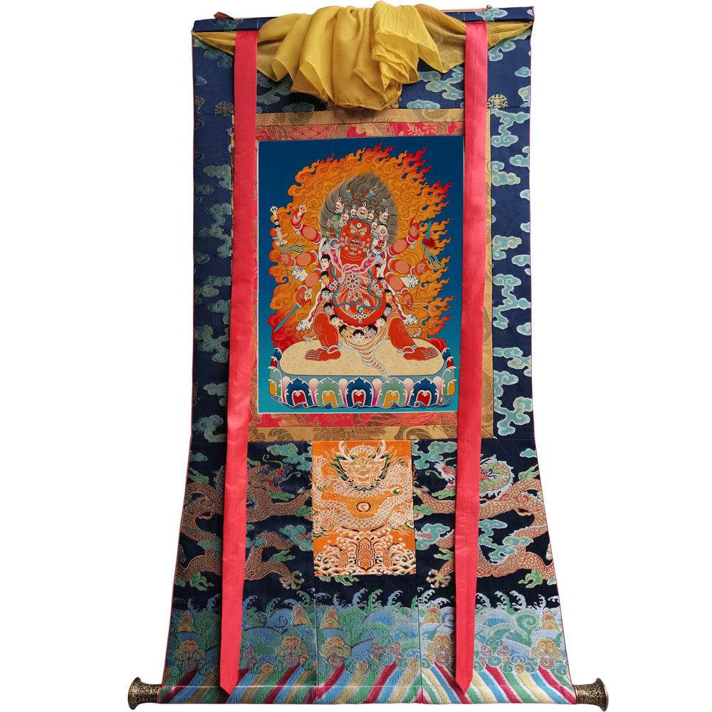 Hayagriva - Tibetan thangka painting, view 9