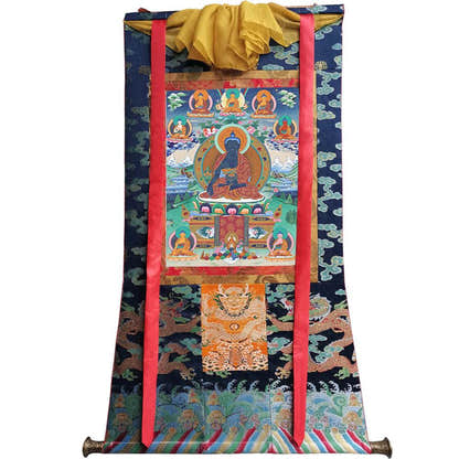 Bhaisajyaguru - Eight Medicine Buddhas - Tibetan thangka painting, view 9