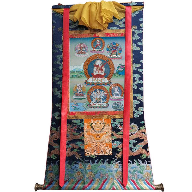 Vajrasatva in Yab Yum Image - Tibetan thangka painting, size reference
