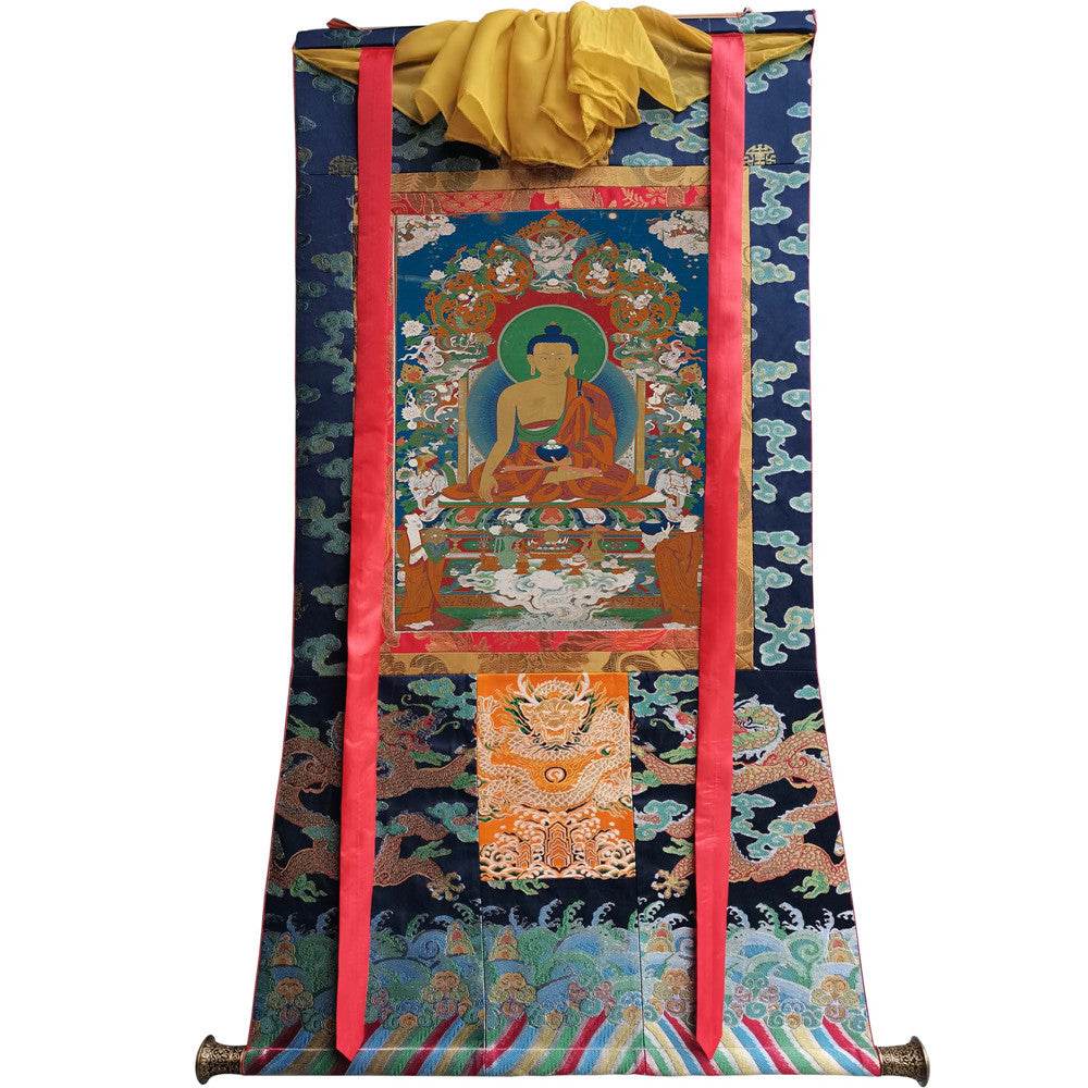 Shakyamuni - 18th Century - Tibetan thangka painting, view 9