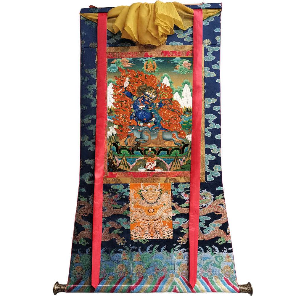 Yamantaka Vajrabhairava - Tibetan thangka painting, view 9