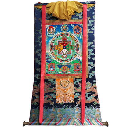 Vajrabhairava / Yamantaka Madala - 17th Century Old Version - Tibetan thangka painting, view 9