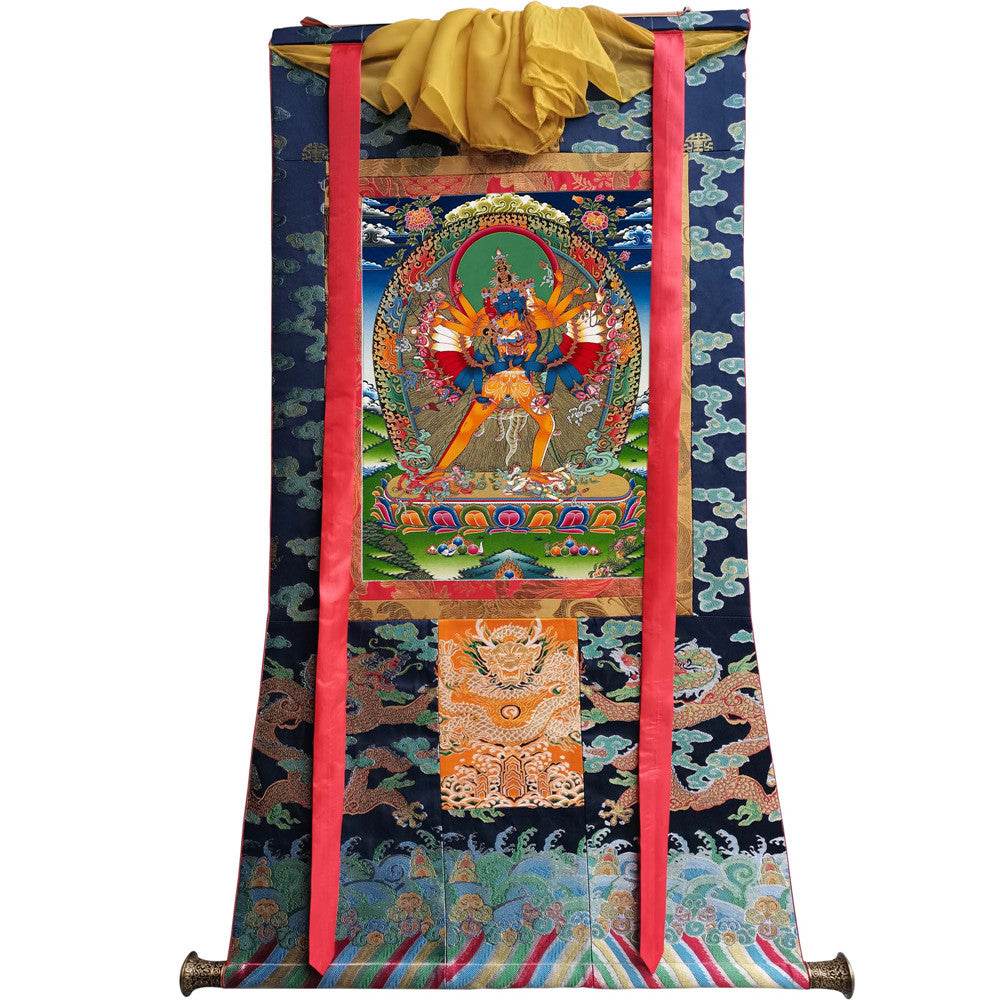 Kalacakravajra Thangka - Tibetan thangka painting, view 9