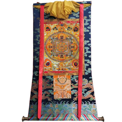 Mandala Image - Tibetan thangka painting, size reference