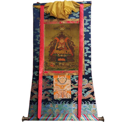 Tenth Shamarpa,Mipam Chodrup Gyatso Image - Tibetan thangka painting, size reference