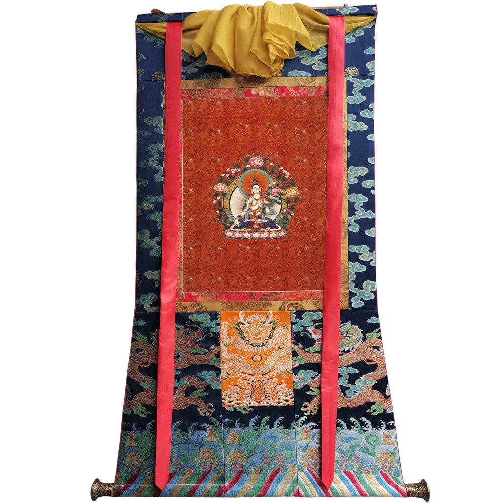 White Tara - Tibetan thangka painting, view 9