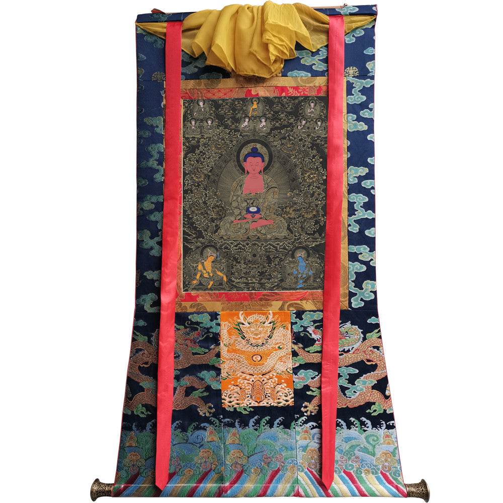 Amitabha Thangka - Tibetan thangka painting, view 9