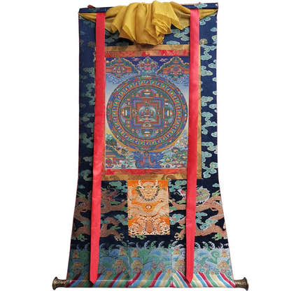 Shakyamuni Image - Tibetan thangka painting, size reference