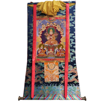 Je Tsongkhapa Image - Tibetan thangka painting, size reference