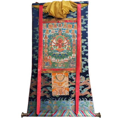 kurukulla - Tibetan thangka painting, size reference