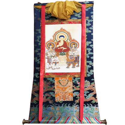 2739-唐卡-HBMT-043华严三圣 - Tibetan thangka painting, view 9