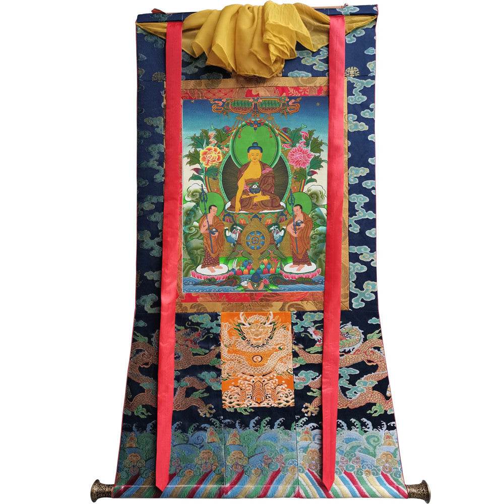 Shakyamuni - Tibetan thangka painting, view 9