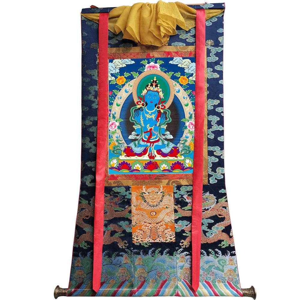Vajrasattva - Tibetan thangka painting, view 9