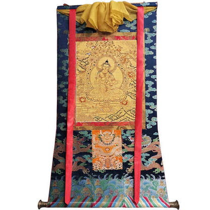 Vajrasatva Image - Tibetan thangka painting, size reference