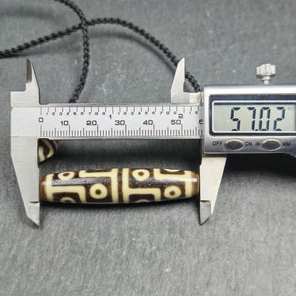 Antique 12 Eyes Dzi Bead Necklace for Man - Tibetan Buddhist bead necklace, view 11