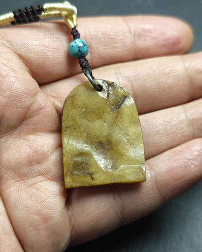 Antique Kapala Amulet Tenfold Auspicious Diagram - 35mm - Tibetan Buddhist amulet, view 9