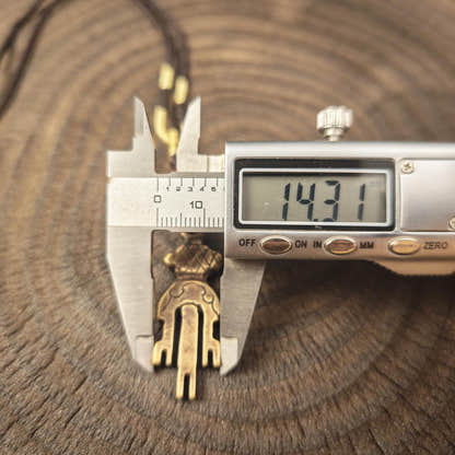 Antique Tibetan Key of Heart Amulet: Handmade Lima Brass Gandhanra Pendant