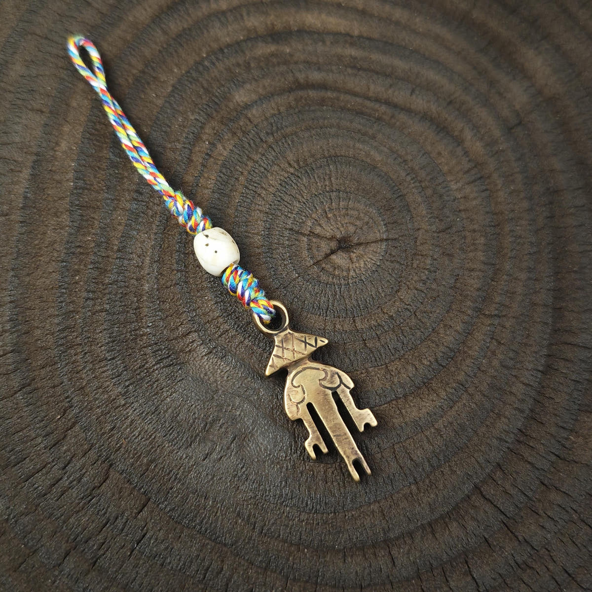 Antique Tibetan Key of Heart Amulet: Handmade Lima Brass Gandhanra Pendant