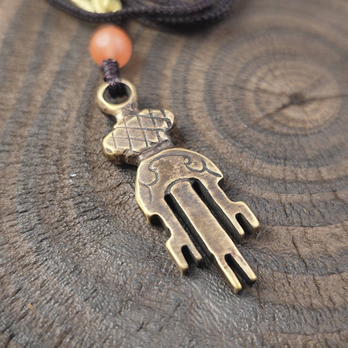 Antique Tibetan Key of Heart Amulet: Handmade Lima Brass Gandhanra Pendant