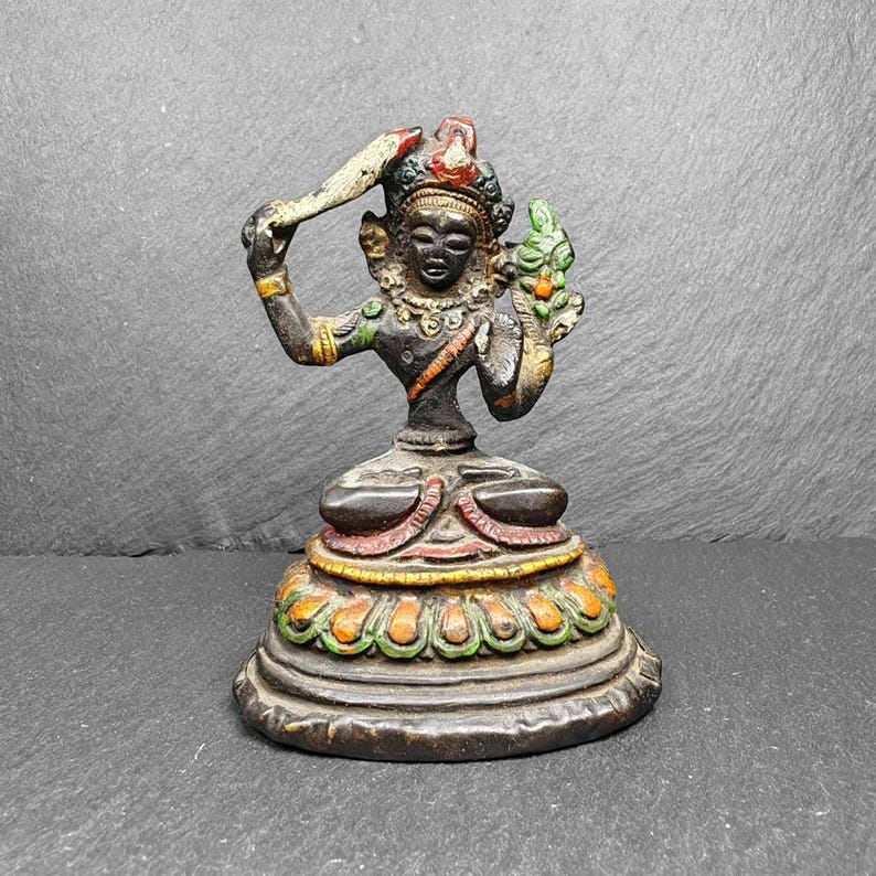 Manjusri Statue / Jampeyang Statue - Tibetan Buddhist statue, front view