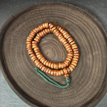 Authentic 14mm Phoenix Eye Bodhi Seed Mala | Blessed 108 Prayer Bead | Old Tibetan Buddhist Rosary | Meditation Gift 