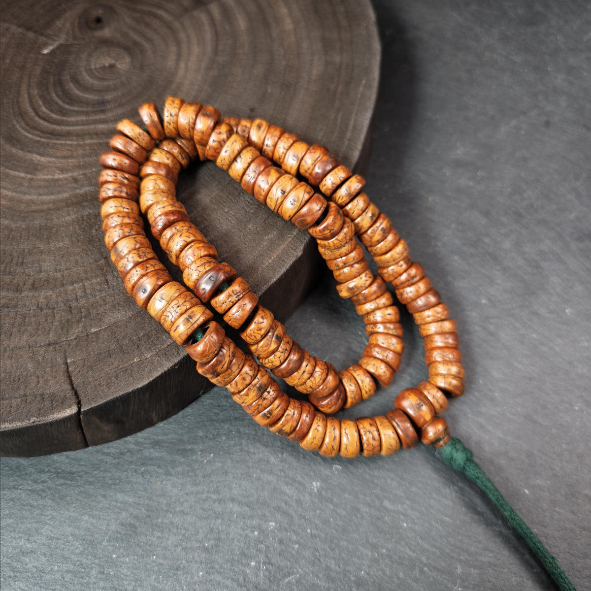 Authentic 14mm Phoenix Eye Bodhi Seed Mala | Blessed 108 Prayer Bead | Old Tibetan Buddhist Rosary | Meditation Gift 