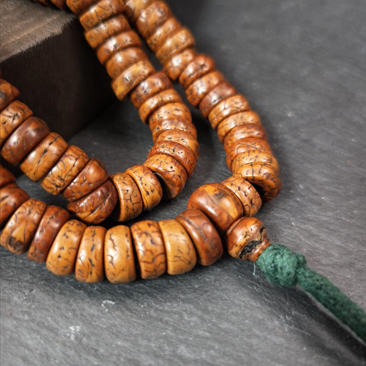 Authentic 14mm Phoenix Eye Bodhi Seed Mala | Blessed 108 Prayer Bead | Old Tibetan Buddhist Rosary | Meditation Gift 