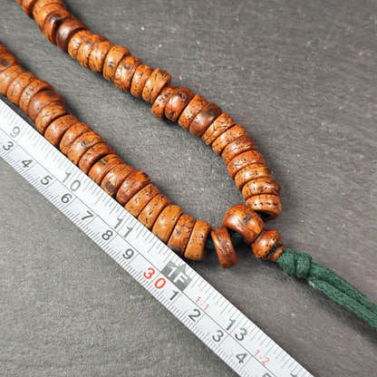 Authentic 14mm Phoenix Eye Bodhi Seed Mala | Blessed 108 Prayer Bead | Old Tibetan Buddhist Rosary | Meditation Gift 