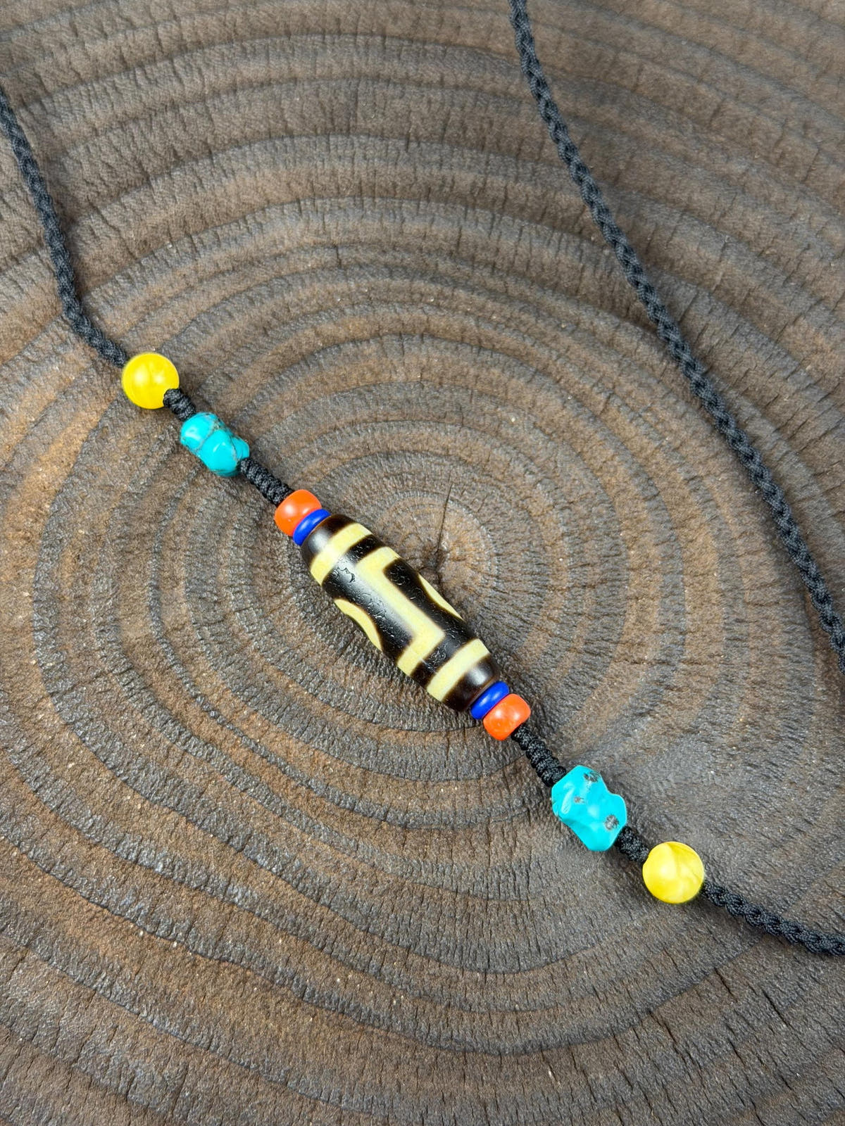 Authentic 2 Eyes Dzi Bead Necklace | Antique Tibetan Jewelry | Protection Amulet for Happy and Harmonious | Spiritual Gift for Him Her