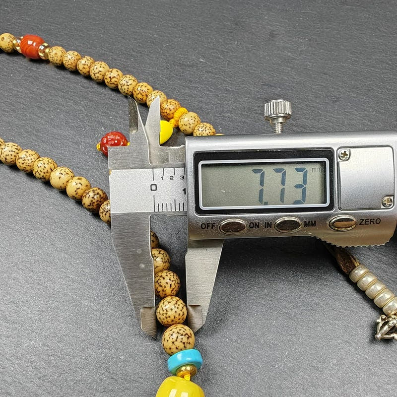 5+mm Lotus Seed Necklace Mala for Women - Tibetan Buddhist mala beads, view 9