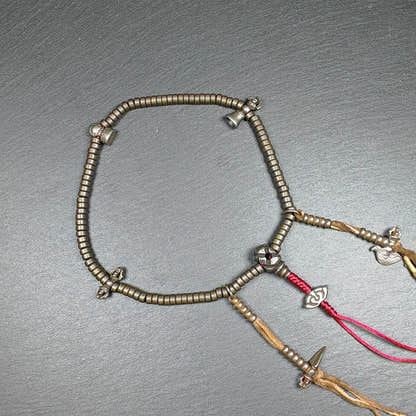 5mm Cold Iron Ascetic Hand Hold Mala - Tibetan Buddhist mala beads, detailed view