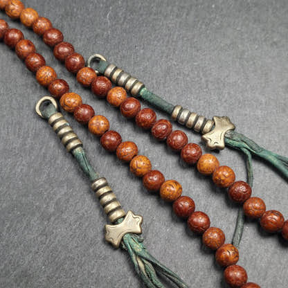 7+mm Tibetan Prayer Bead Counters Decades Old - Tibetan Buddhist mala beads, detailed view