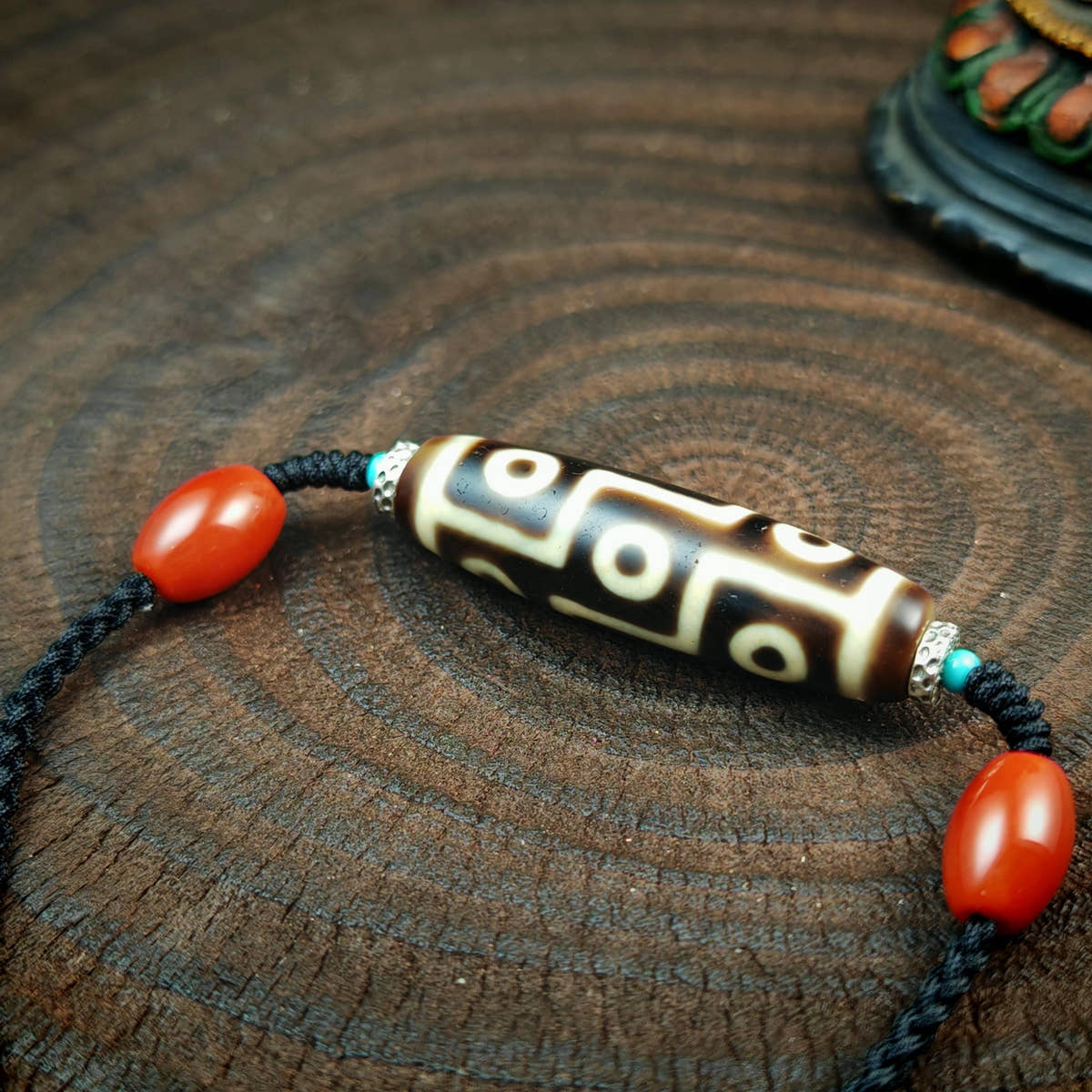 Authentic 9 Eyes Dzi Necklace | Tibetan Protection Amulet | Spiritual Talisman & Healing Jewelry | Gift for Him or Her | 41*11mm
