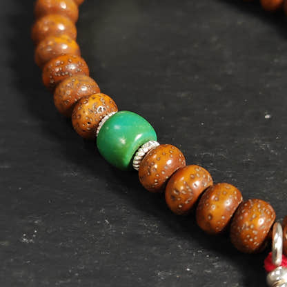 9mm Lotus Seed Beads Wrist Mala Bracelet - Tibetan Buddhist mala beads, view 6