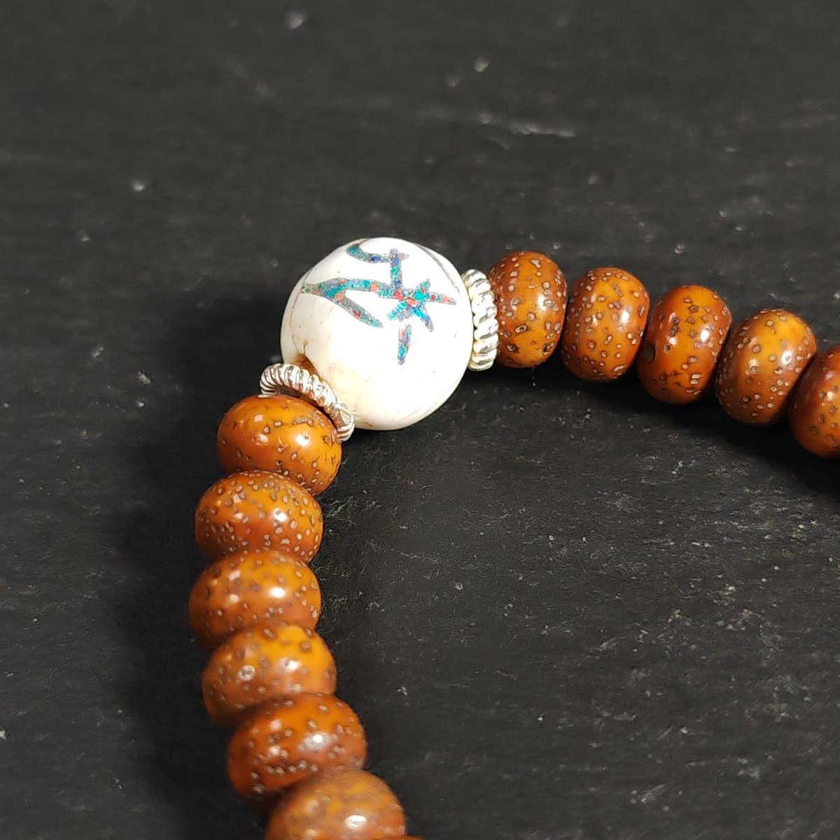 9mm Lotus Seed Beads Wrist Mala Bracelet - Tibetan Buddhist mala beads, view 8