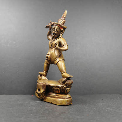Drashi Lhamo / Zashi Lhamo Statue 40 Years Old - Tibetan Buddhist statue, close-up detail