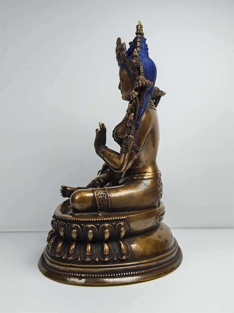 Authentic Green Tara Statue - Fully Consecrated and Blessed - Tibetan Buddhist statue, view 7