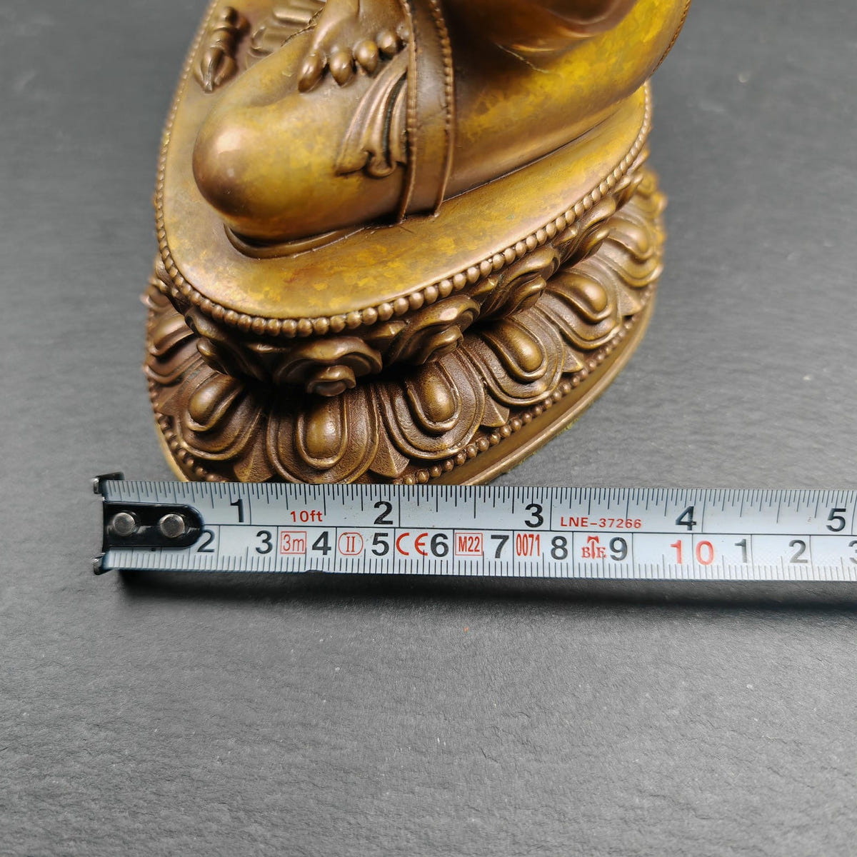 Tibetan Medicine Buddha Statue - Fully Consecrated and Blessed - Tibetan Buddhist statue, size reference
