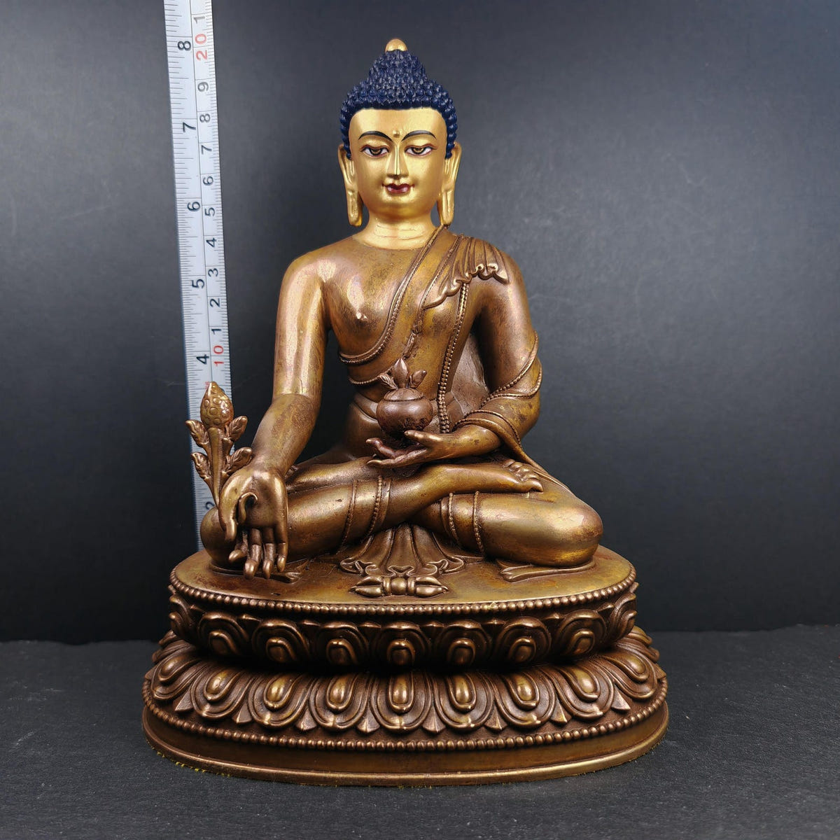 Tibetan Medicine Buddha Statue - Fully Consecrated and Blessed - Tibetan Buddhist statue, view 9