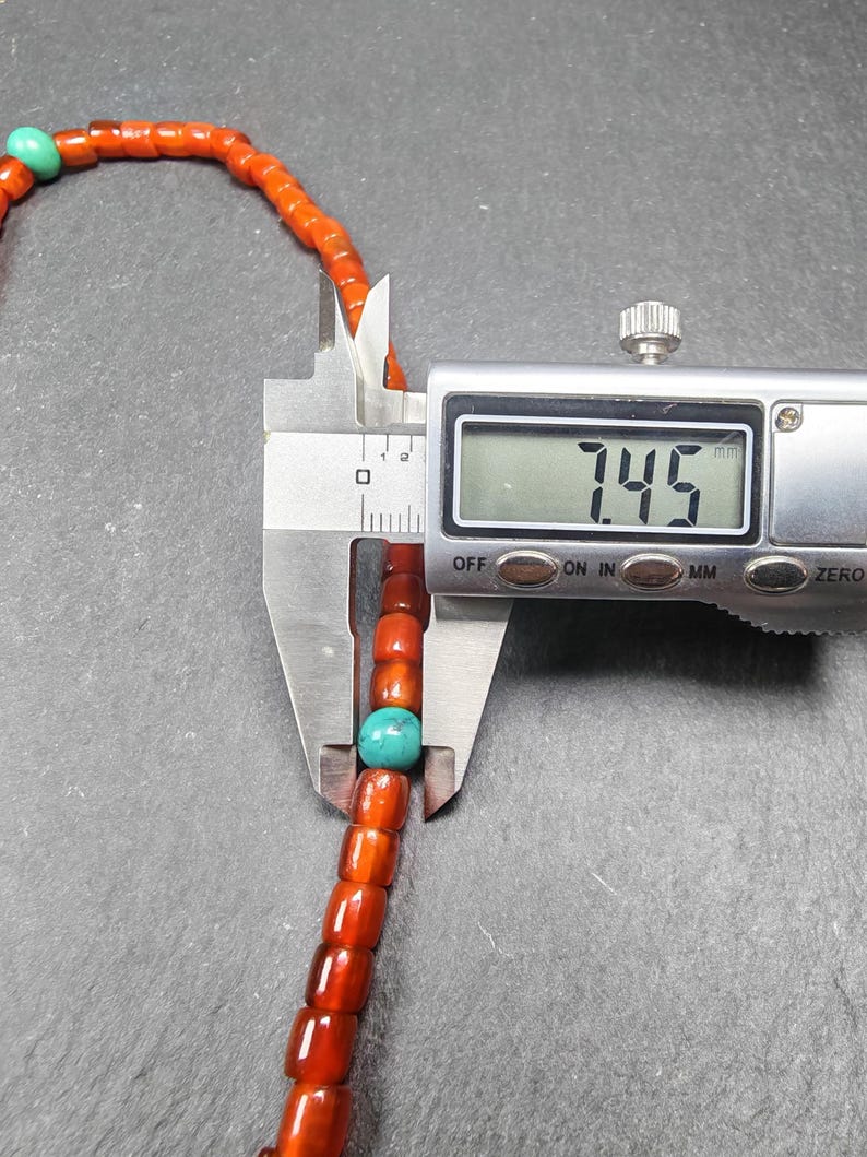 Authentic Old 6mm Pure Agate Necklace Mala - 32cm stretched - Tibetan Buddhist mala beads, view 13