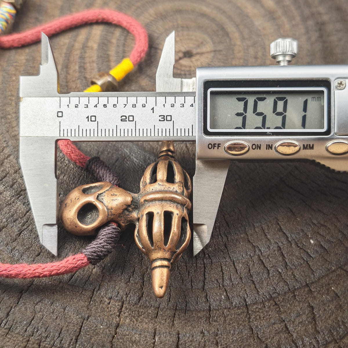 Authentic Old Citipati Skull Vajra Amulet - Gandhanra Tibetan Protective Chram - Spiritual Necklace - Decades Old - 36×50mm