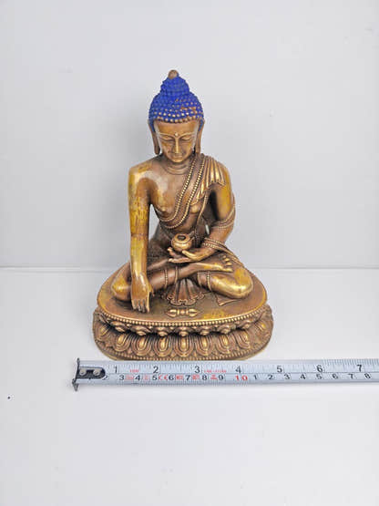 Old Shakyamuni Statue - Acient Tibetan Buddhist Statue 17cm Height - Tibetan Buddhist statue, view 12