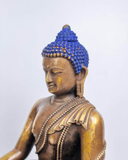Old Shakyamuni Statue - Acient Tibetan Buddhist Statue 17cm Height - Tibetan Buddhist statue, view 7