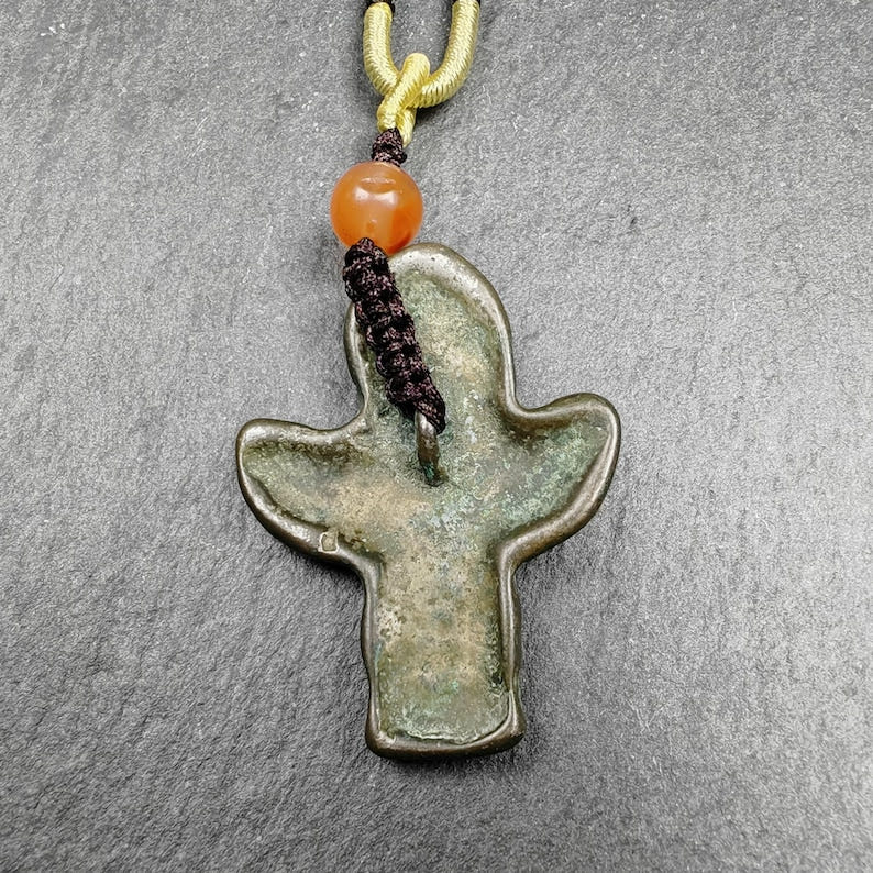 Tibetan Buddhist Amulet Pendant - Tibetan Buddhist amulet, detailed view